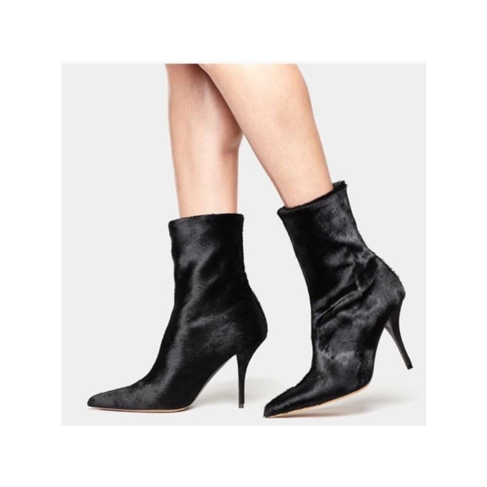 Tabitha Simmons eldon boots calf hair black sz 37.5